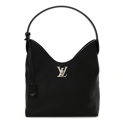 Louis Vuitton Calfskin Lockme Hobo Black 1 of 15