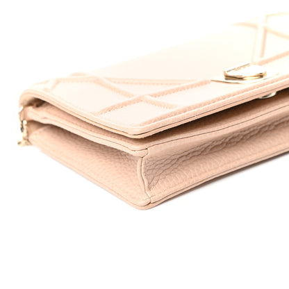 Christian Dior Grained Calfskin Diorama Wallet on Chain Pouch Nude 8 of 10