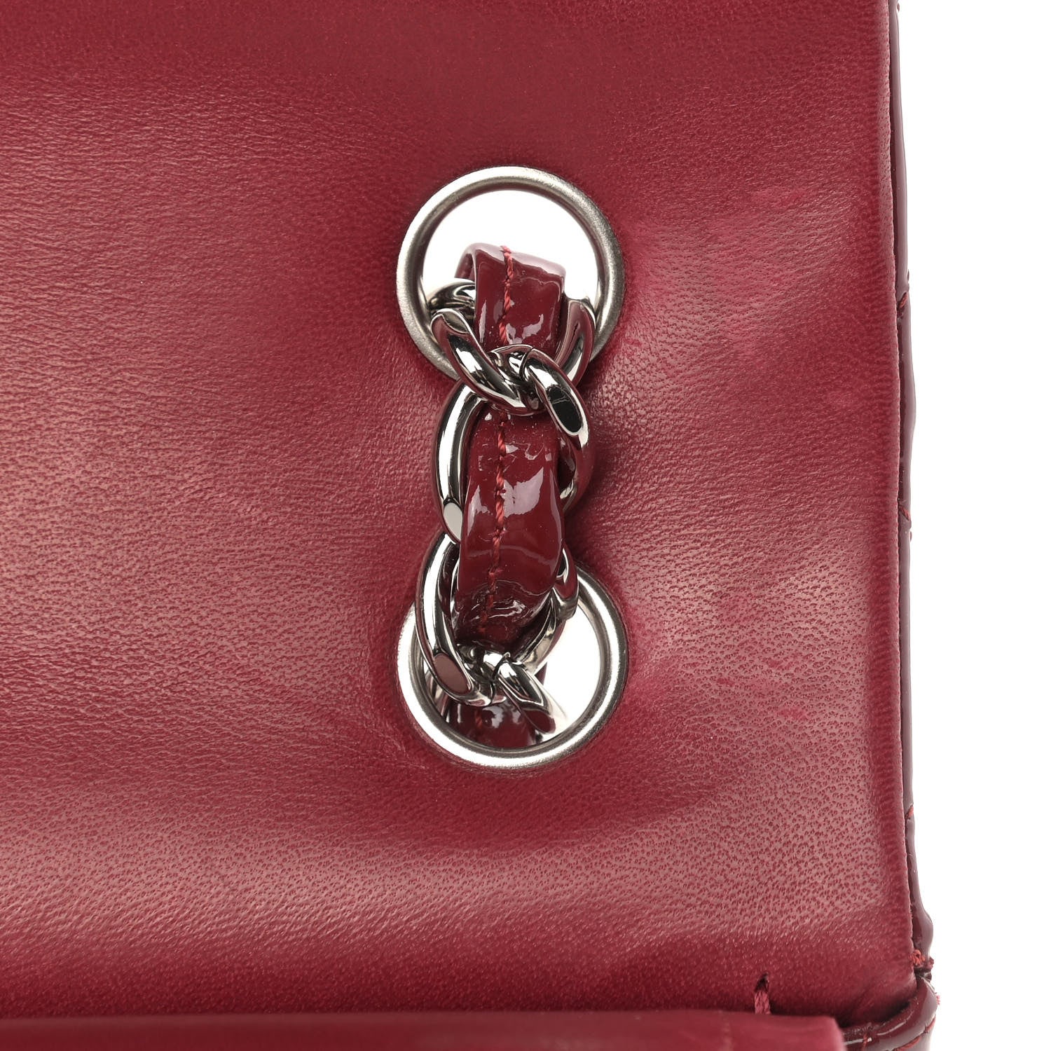 Chanel Patent Quilted Jumbo Double Flap Red 16 of 18