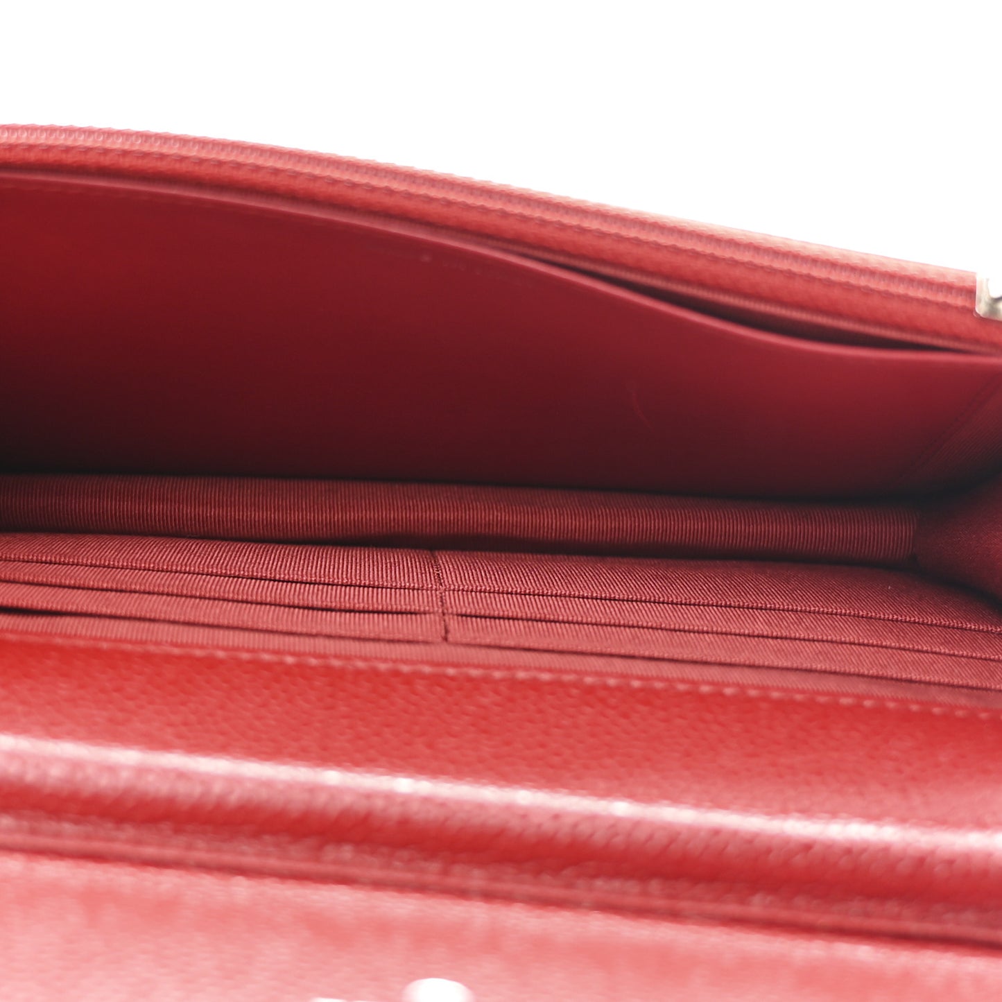 Caviar Quilted Wallet On Chain WOC Red