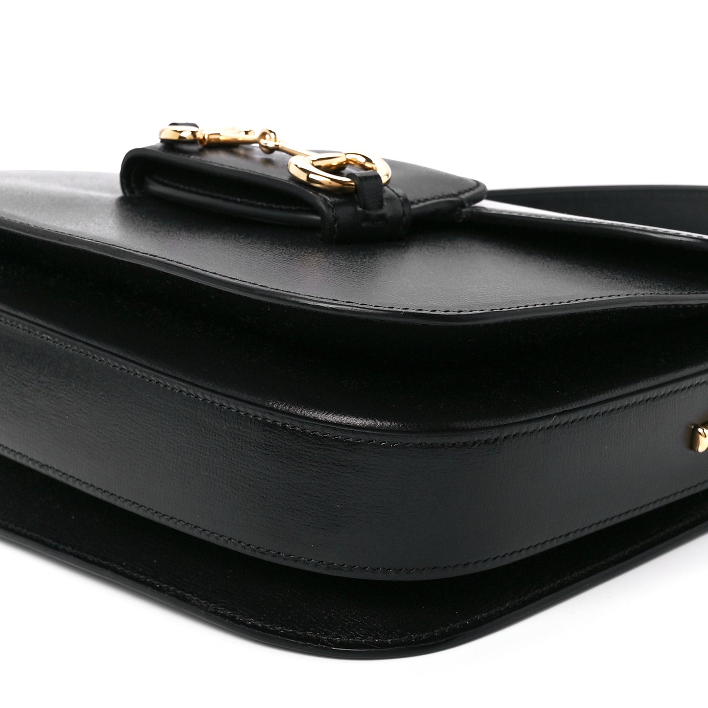 Azalea Calfskin Horsebit 1955 Shoulder Bag Black
