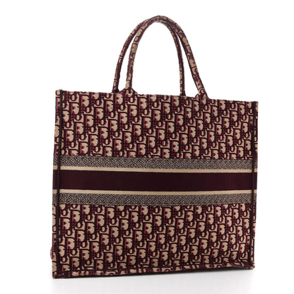Christian Dior Oblique Large Book Tote Burgundy Multicolor 3 of 10