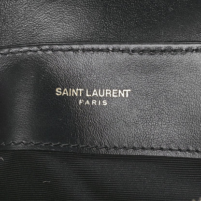 Saint Laurent Calfskin Y Quilted Monogram Small Loulou Chain Satchel Black 6 of 12