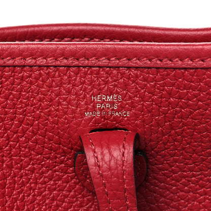 Hermes Taurillon Clemence Evelyne TPM Rouge Grenat 5 of 10