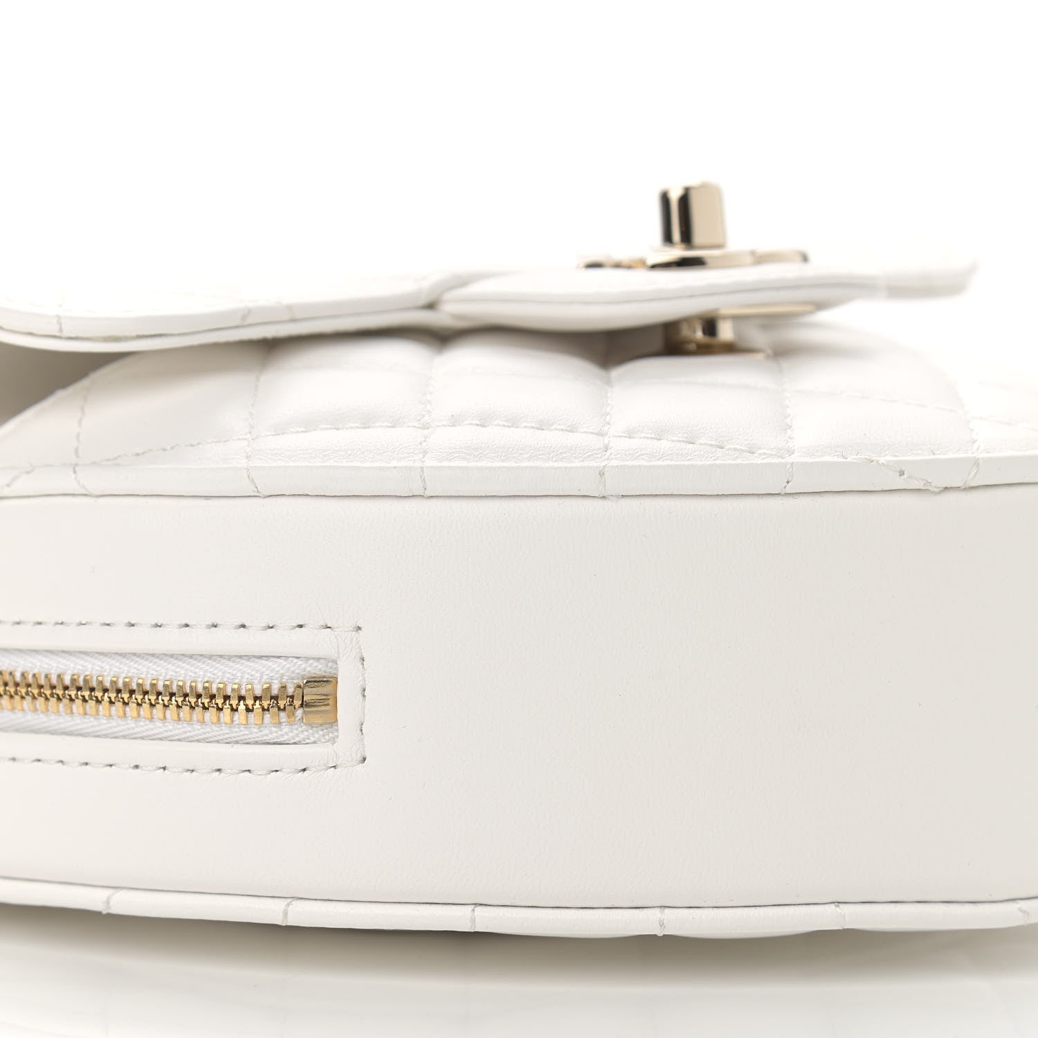 Chanel Lambskin Quilted CC In Love Heart Bag White 9 of 11