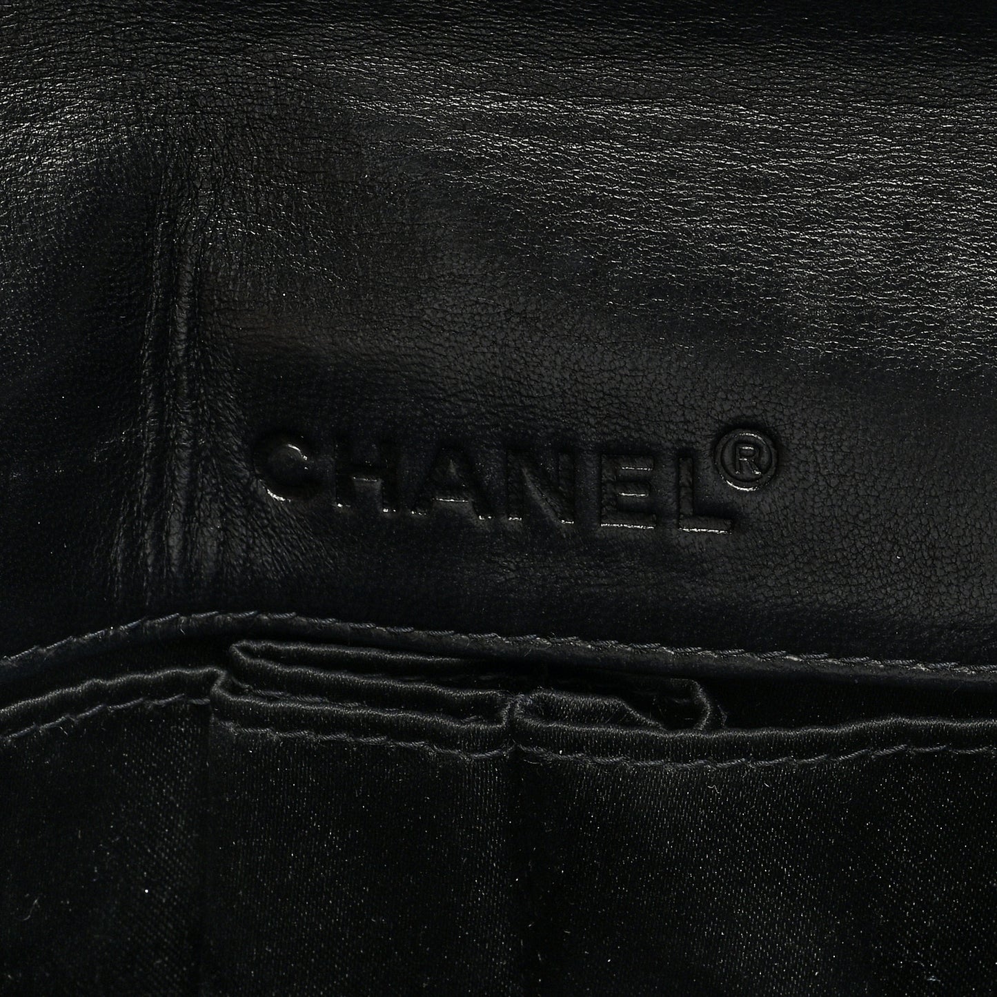 Lambskin East West Chocolate Bar Flap Black