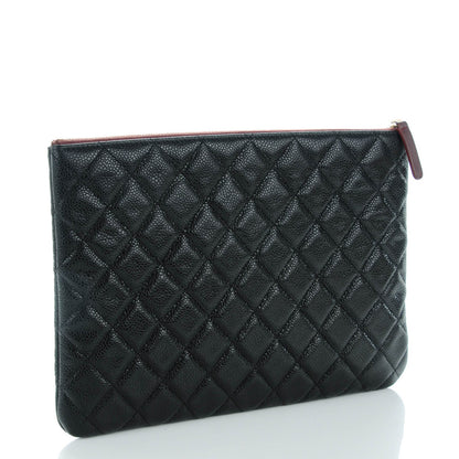 Chanel Caviar Quilted Medium Cosmetic Case Black 3 of 7