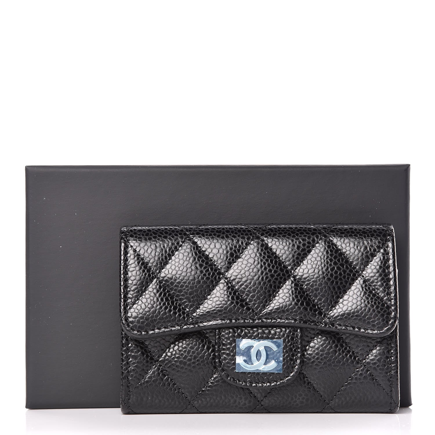Chanel Caviar Quilted Flap Card Holder Black 9 of 9
