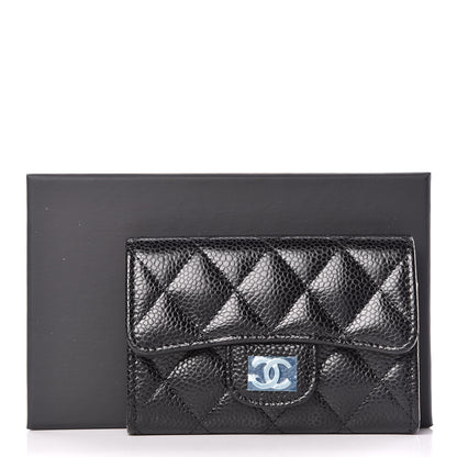 Chanel Caviar Quilted Flap Card Holder Black 9 of 9