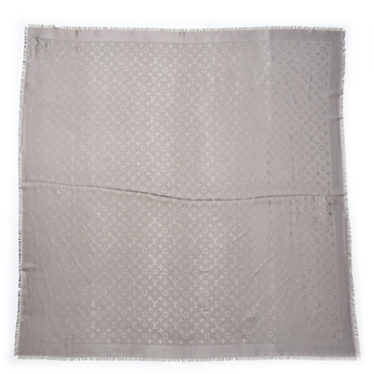 Silk Wool Monogram Shawl Verone