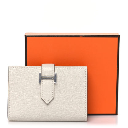 Hermes Chevre Mysore Bearn Card Holder Wallet Mushroom 11 of 11