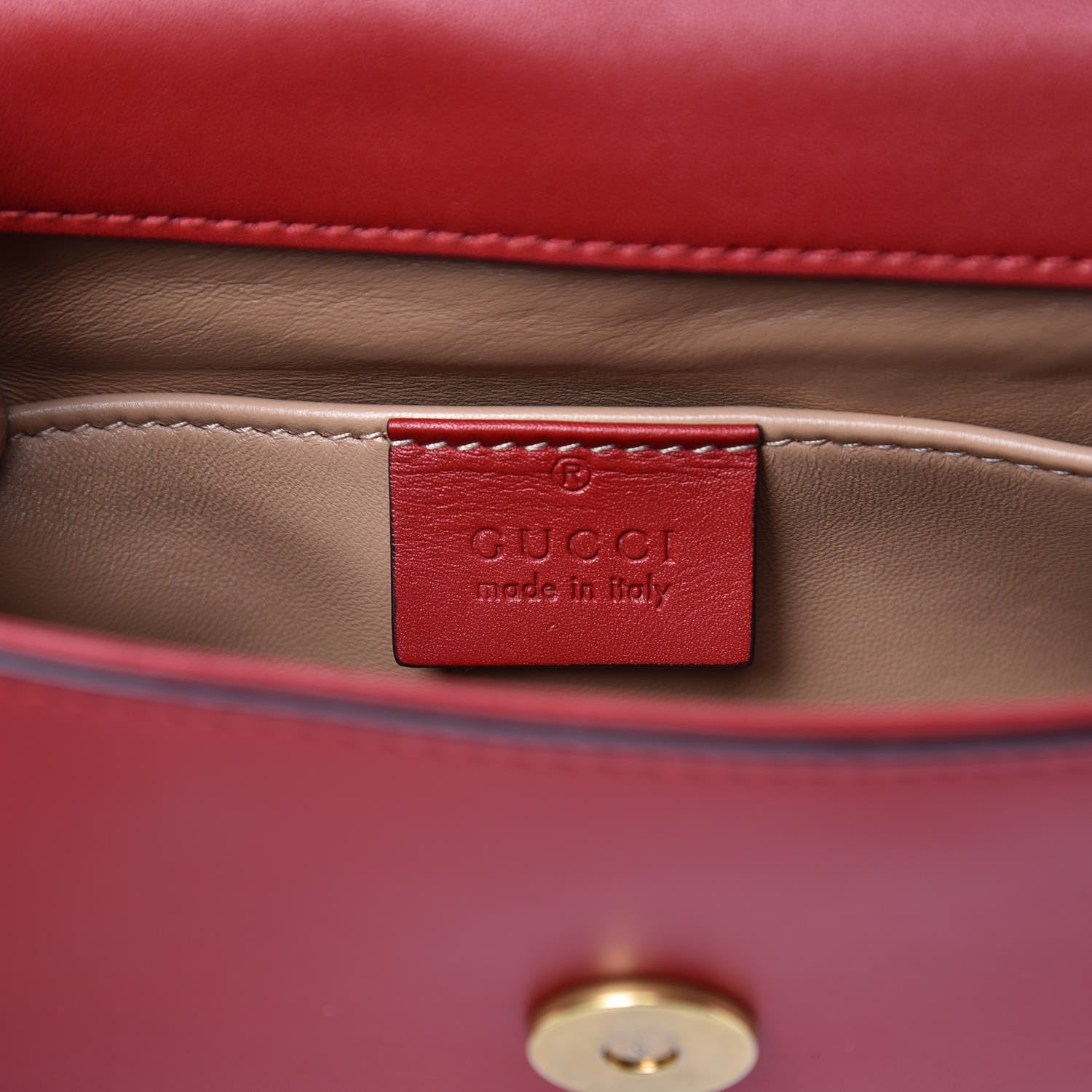 Gucci Nappa Pearl Studded Mini Queen Margaret Broadway Shoulder Bag Hibiscus Red 8 of 11