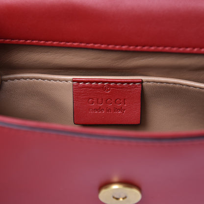 Gucci Nappa Pearl Studded Mini Queen Margaret Broadway Shoulder Bag Hibiscus Red 8 of 11