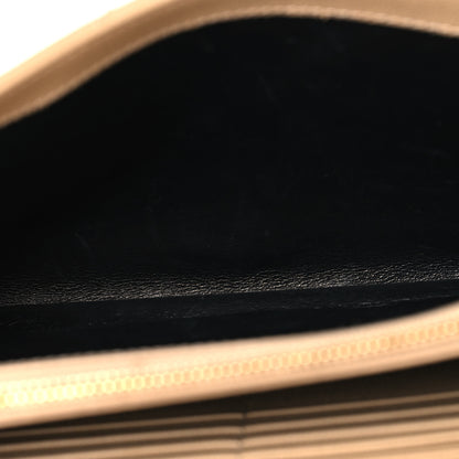 Saint Laurent Grain De Poudre Matelasse Chevron Monogram Chain Wallet Nude Powder 6 of 14