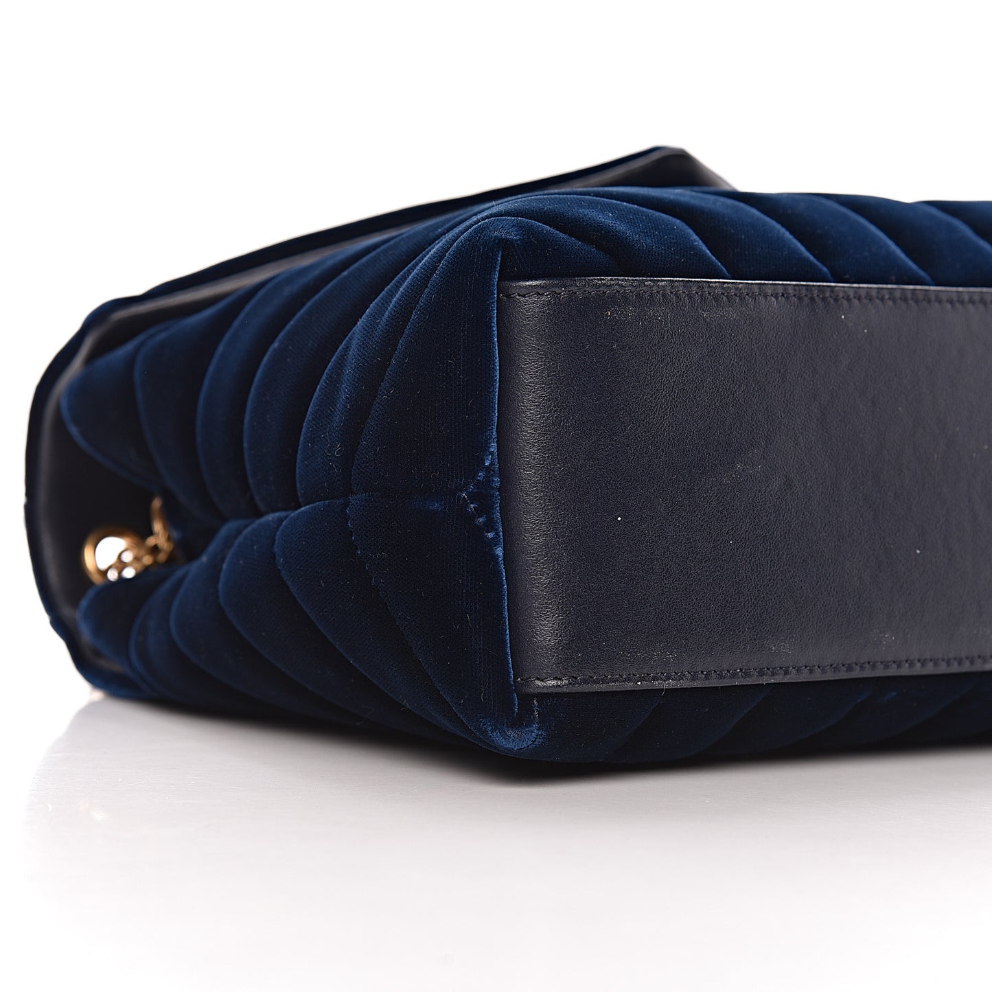 Velvet Y Quilted Monogram Small Loulou Chain Satchel Medium Blue