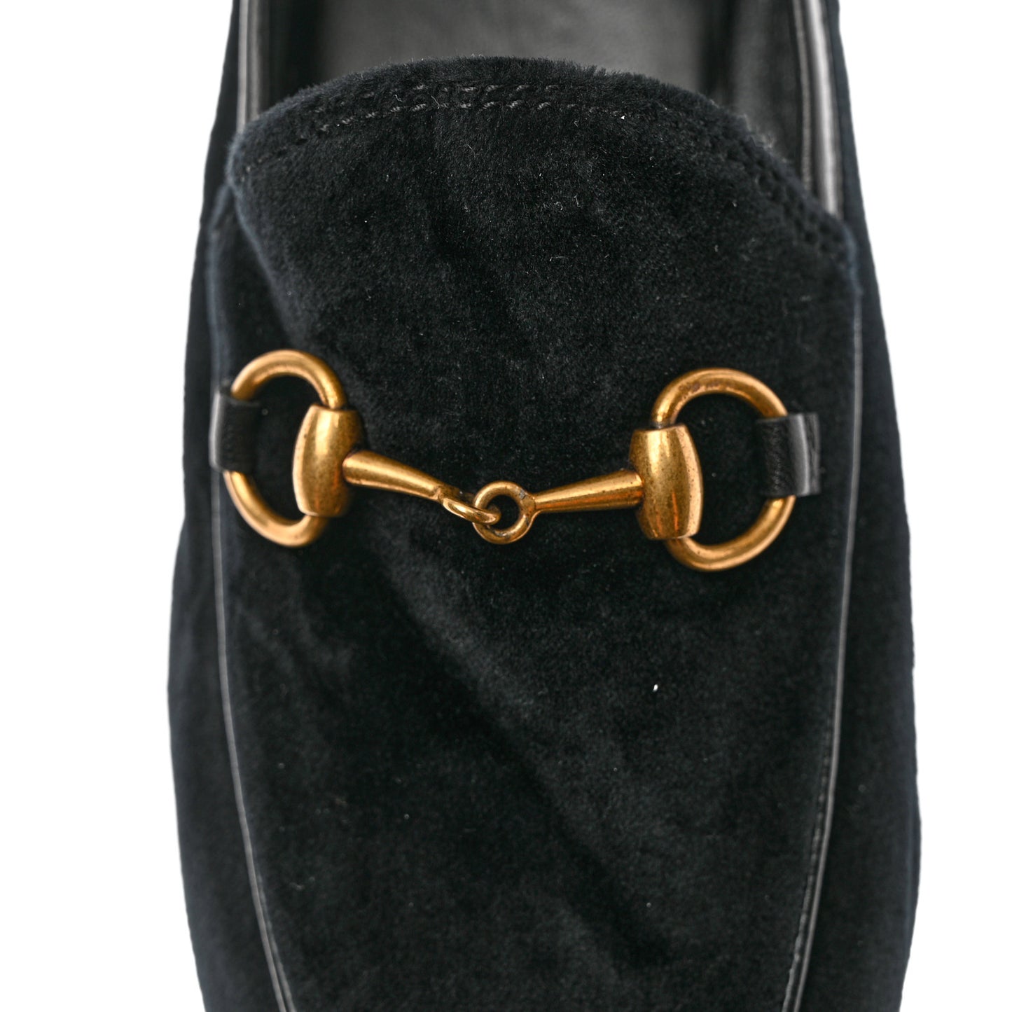 Velvet Horsebit Womens Jordaan Loafers 35.5 Black