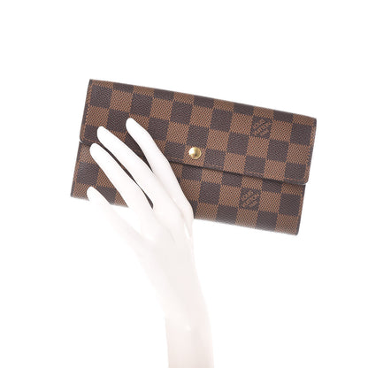 Louis Vuitton Damier Ebene Sarah Wallet 2 of 11