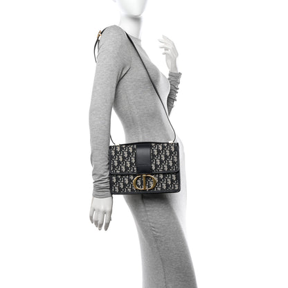 Christian Dior Oblique 30 Montaigne Flap Bag Blue 2 of 10