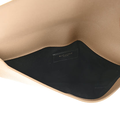 Saint Laurent Grain De Poudre Uptown Pouch Dark Beige 5 of 8