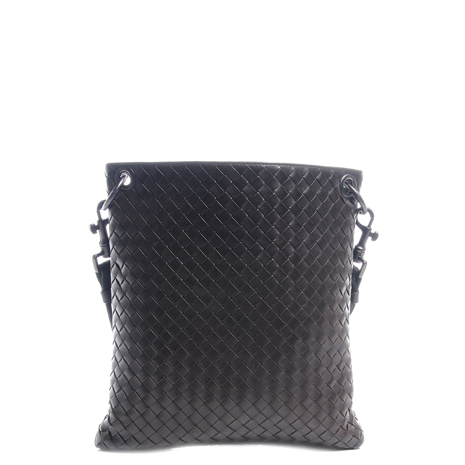 Bottega Veneta Nappa Intrecciato VN Flat Messenger Bag Ebano 1 of 8