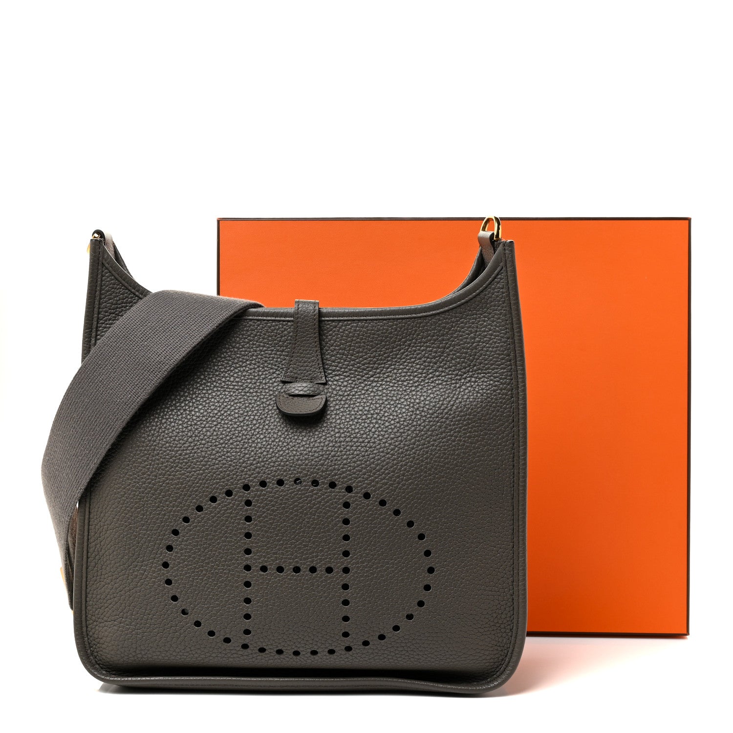 Hermes Taurillon Clemence Evelyne III PM Etain 14 of 14