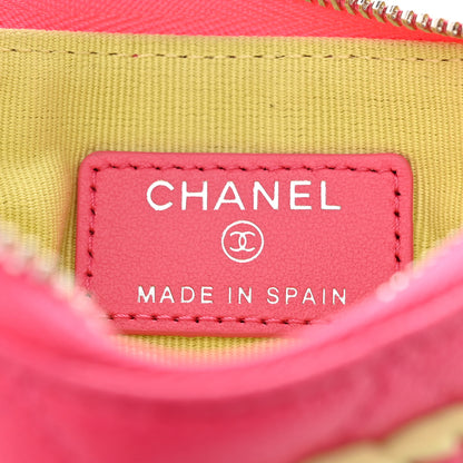 Chanel Caviar Quilted Small Chanel 19 Mini Pouch Dark Pink 6 of 8