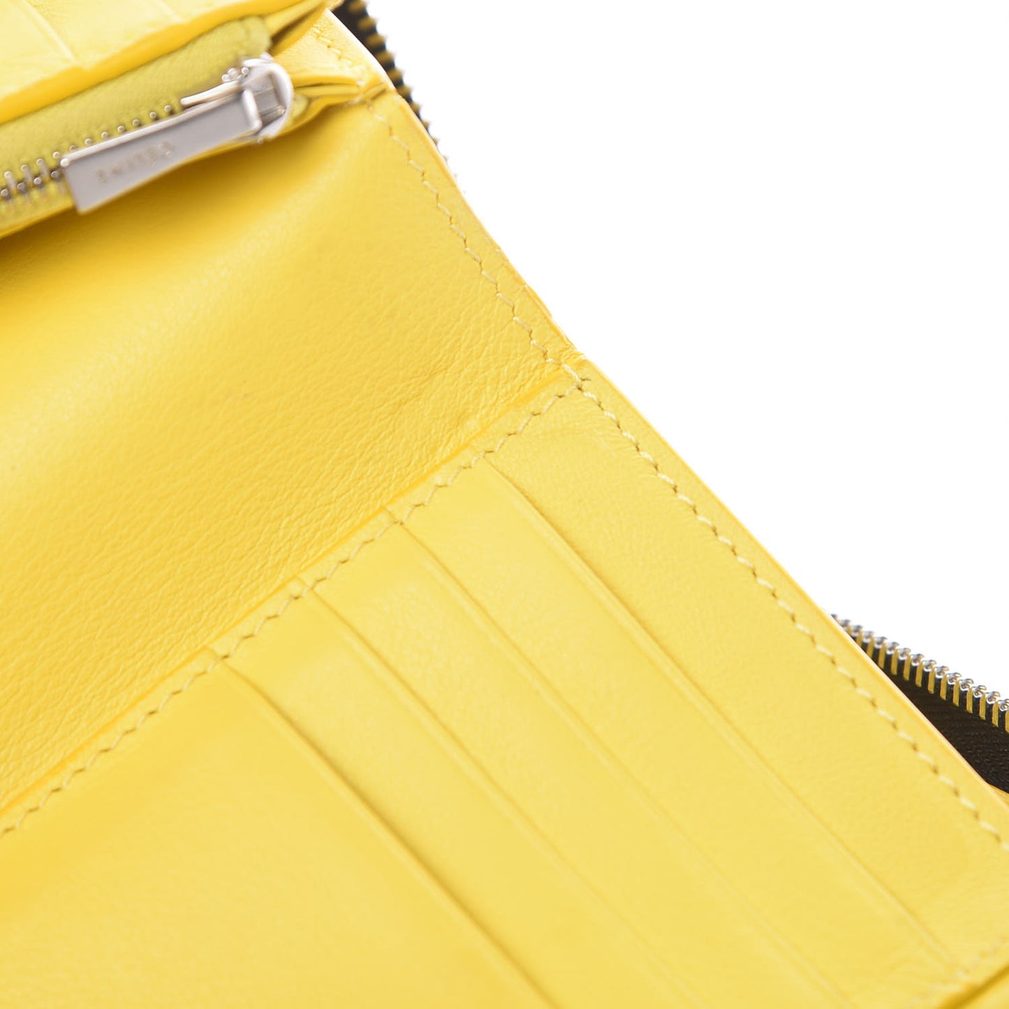 Drummed Calfskin Zip Around Multifunction Wallet Black Citron