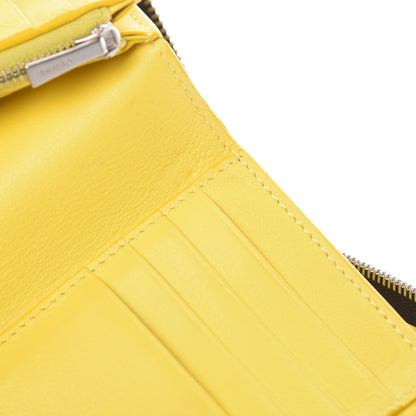 Celine Drummed Calfskin Zip Around Multifunction Wallet Black Citron 7 of 10