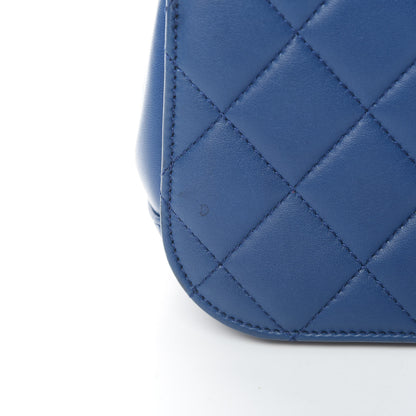 Chanel Lambskin Small Carry Chic Flap Blue 13 of 16