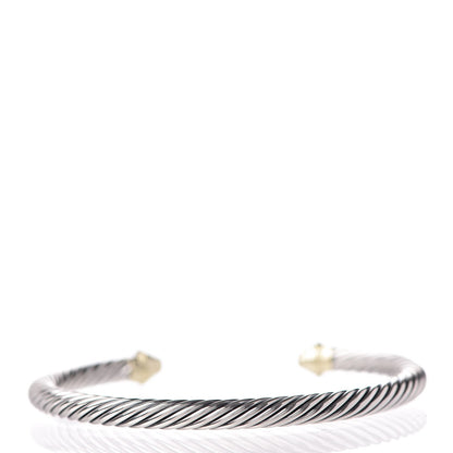 David Yurman Sterling Silver 14K Yellow Gold 5mm Cable Classics Bracelet 3 of 5