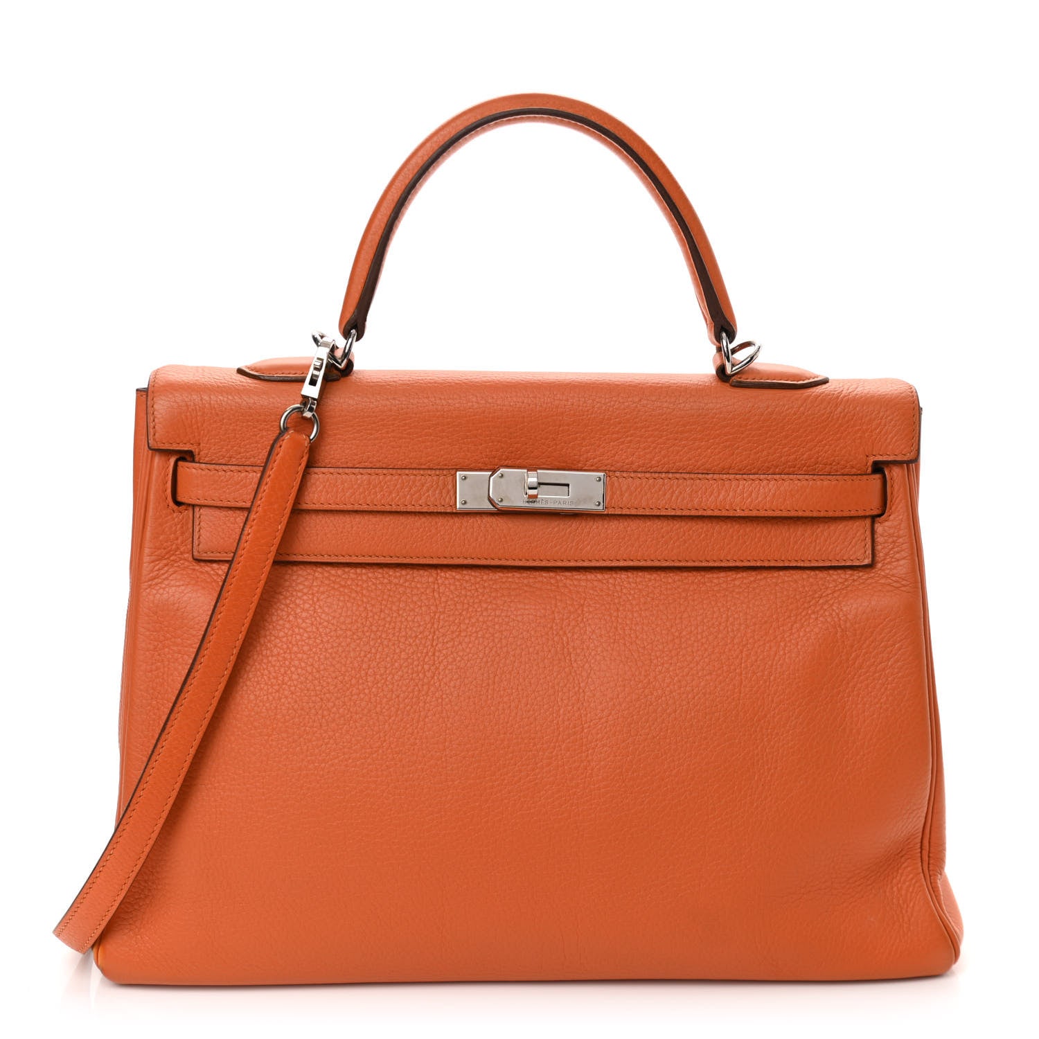 Hermes Togo Kelly Retourne 35 Orange 1 of 16