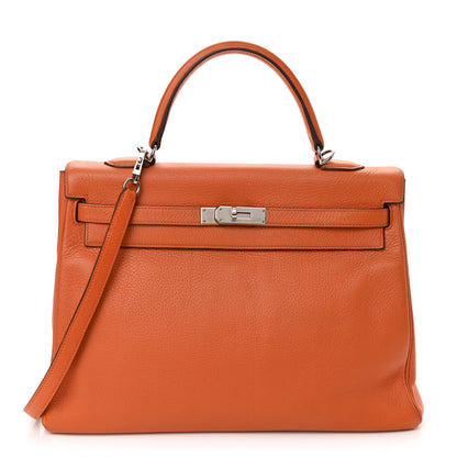 Hermes Togo Kelly Retourne 35 Orange 1 of 16