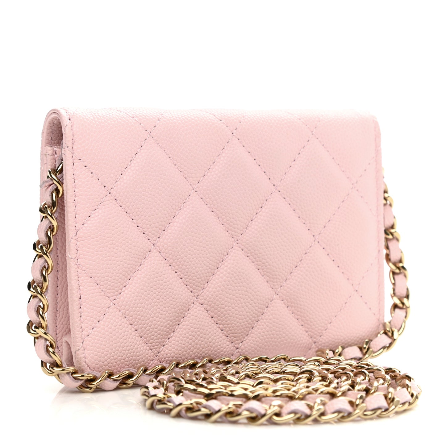 Caviar Quilted Mini Chain Bag Pink