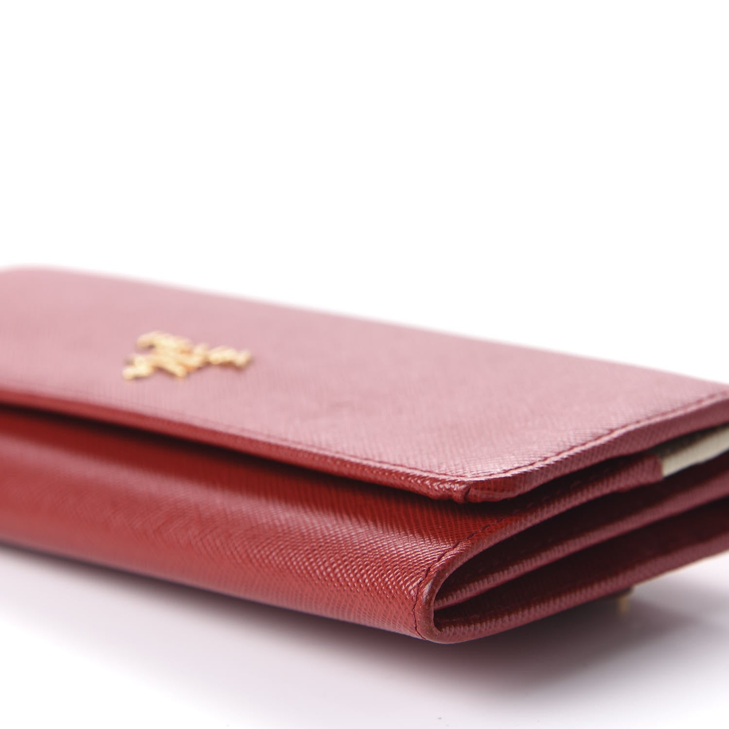 Prada Saffiano Multicolor Continental Flap Wallet Fuoco Bruyere 11 of 14