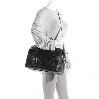 Louis Vuitton Calfskin Embossed Speedy Cube 30 Black 2 of 7