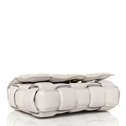 Bottega Veneta Lambskin Maxi Intreccio Padded Chain Cassette Crossbody Bag White 4 of 11