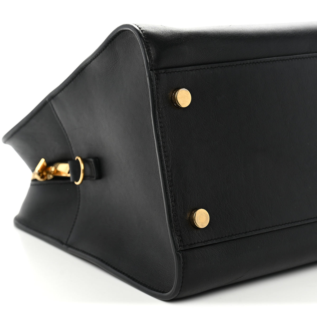 Saint Laurent Smooth Calfskin Medium Monogram Cabas Black 9 of 11