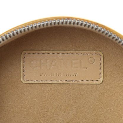 Chanel Patent Quilted CC Chocolate Bar Round Shoulder Bag Yellow 12 of 16
