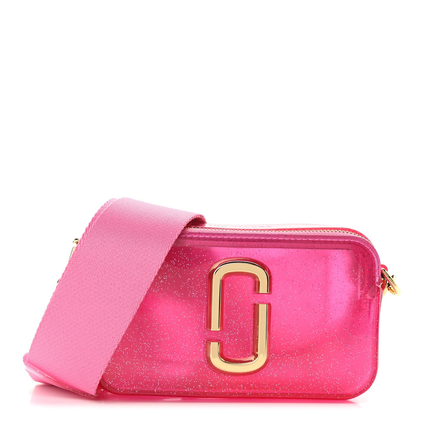 Jelly Glitter Small Snapshot Camera Bag Pink