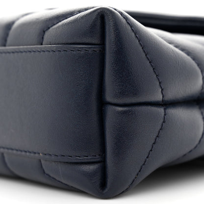 Saint Laurent Calfskin Y Quilted Monogram Toy Loulou Chain Satchel Medium Blue 10 of 12