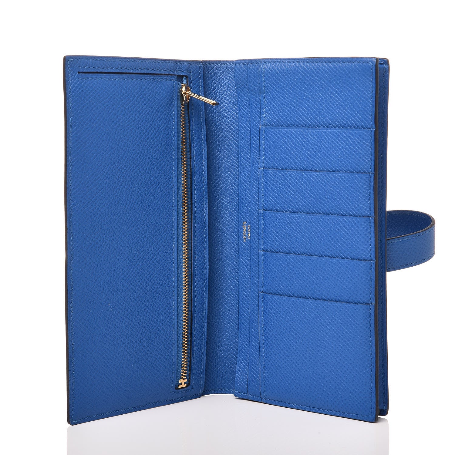 Hermes Epsom Bearn Gusset Wallet Bleu Zanzibar 5 of 12