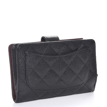 Chanel Caviar Quilted Zipped Pocket Wallet Black 3 of 9