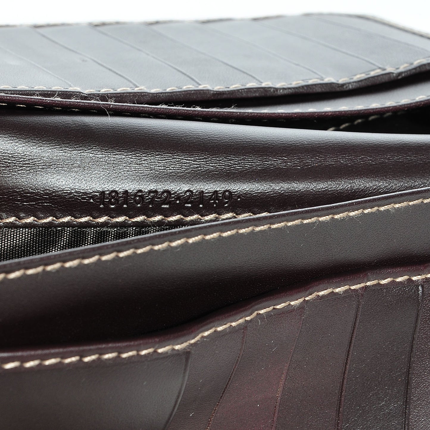 GG Plus Monogram Calfskin Ladies Web Continental Wallet Beige Ebony Brown