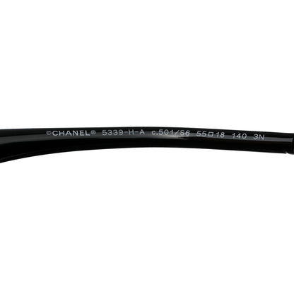 Chanel Acetate Butterfly Winter Pearl Sunglasses 5339-H Black 5 of 8