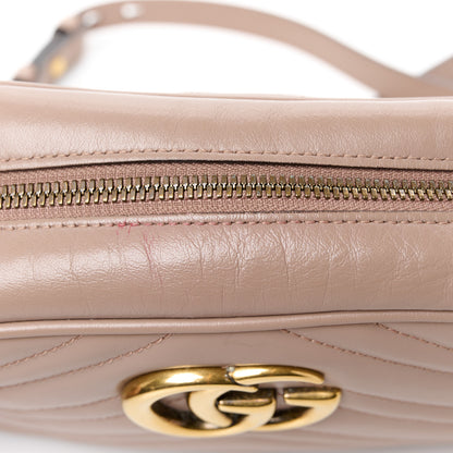 Gucci Calfskin Matelasse Small GG Marmont Chain Shoulder Bag Porcelain Rose 12 of 12