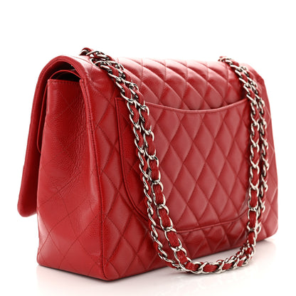 Chanel Caviar Quilted Maxi Double Flap Dark Red 3 of 10
