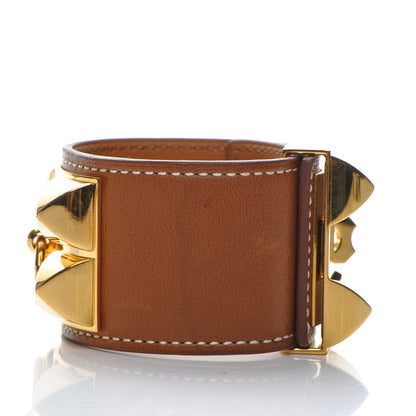 Hermes Barenia Collier De Chien CDC Bracelet S Fauve 3 of 7