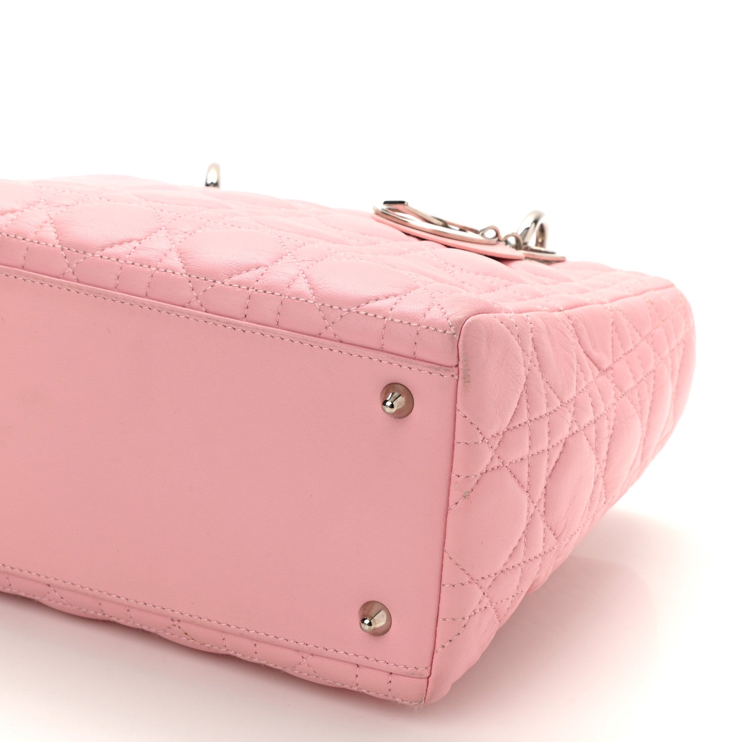 Christian Dior Lambskin Cannage Medium Lady Dior Light Pink 8 of 16