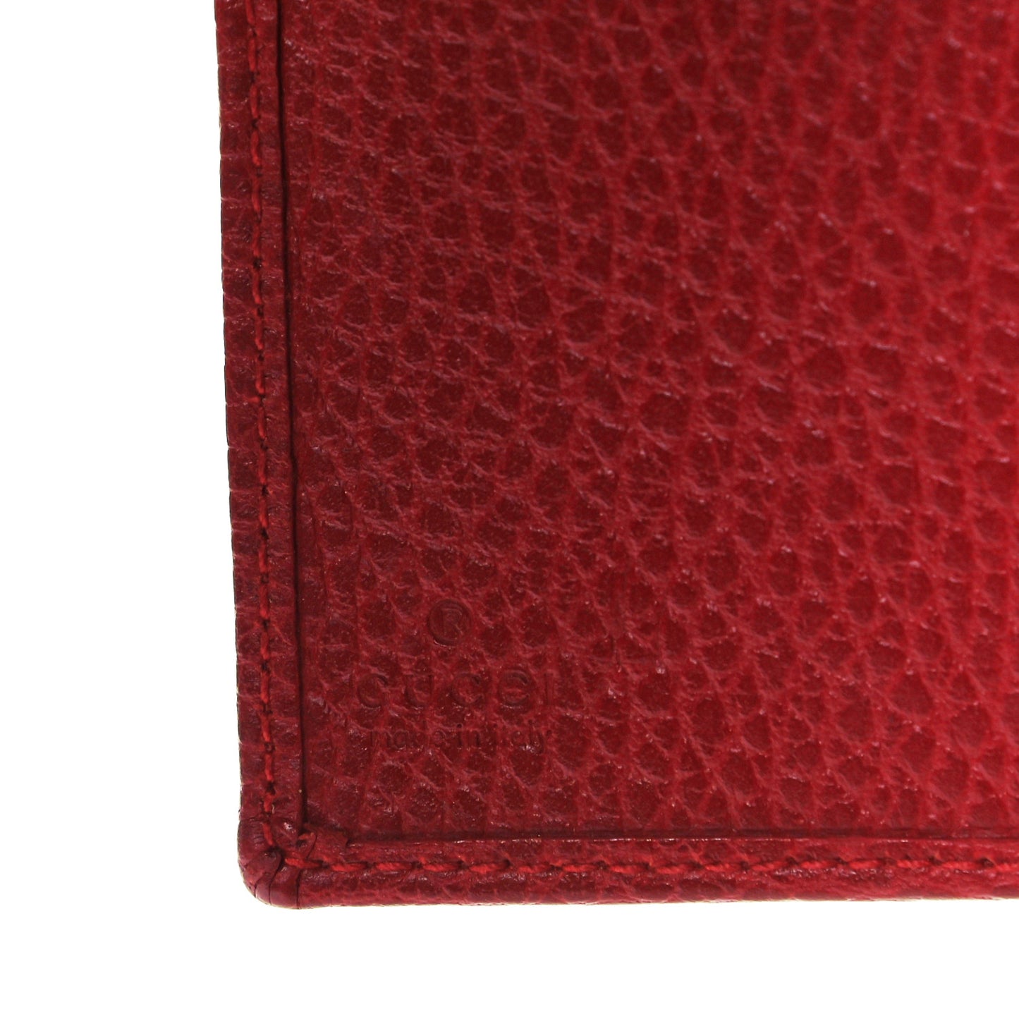 Dollar Calfskin GG Marmont Zipped Wallet Hibiscus Red