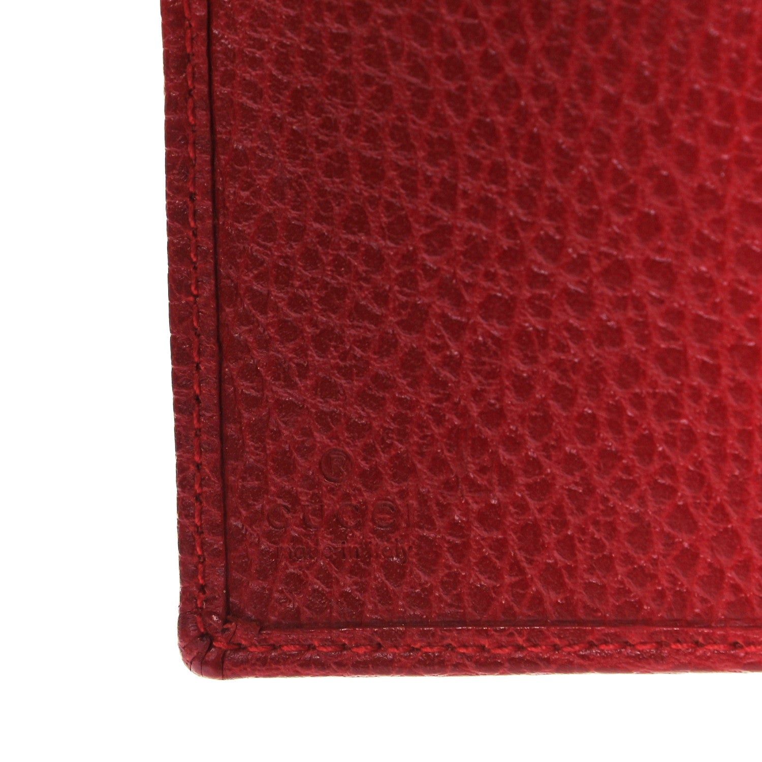 Gucci Dollar Calfskin GG Marmont Zipped Wallet Hibiscus Red 6 of 7
